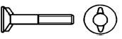 śruba grzybkowa / mushroom head anchor bolt / klammerschrauben