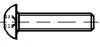 wkręt do metalu z łbem grzybkowym – torx; nacięcie proste; kluczyk sześciokątny