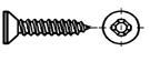 blachowkręt z łbem stożkowym din 7982 + torx