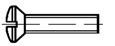 wkręt do metalu z nacięciem prostym, łeb stożkowo-soczewkowy